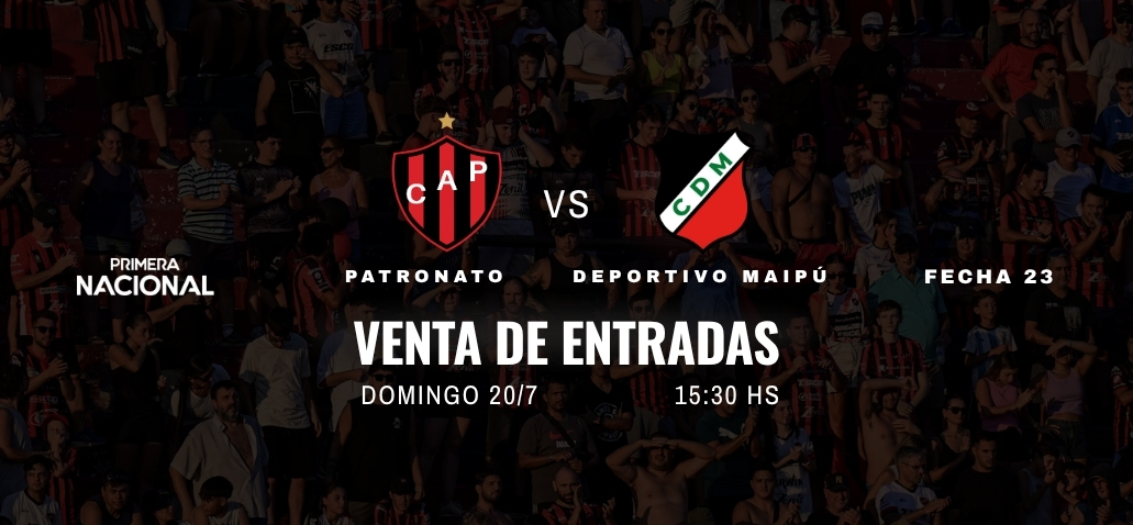 Venta de entradas | Patronato vs Deportivo Maipú